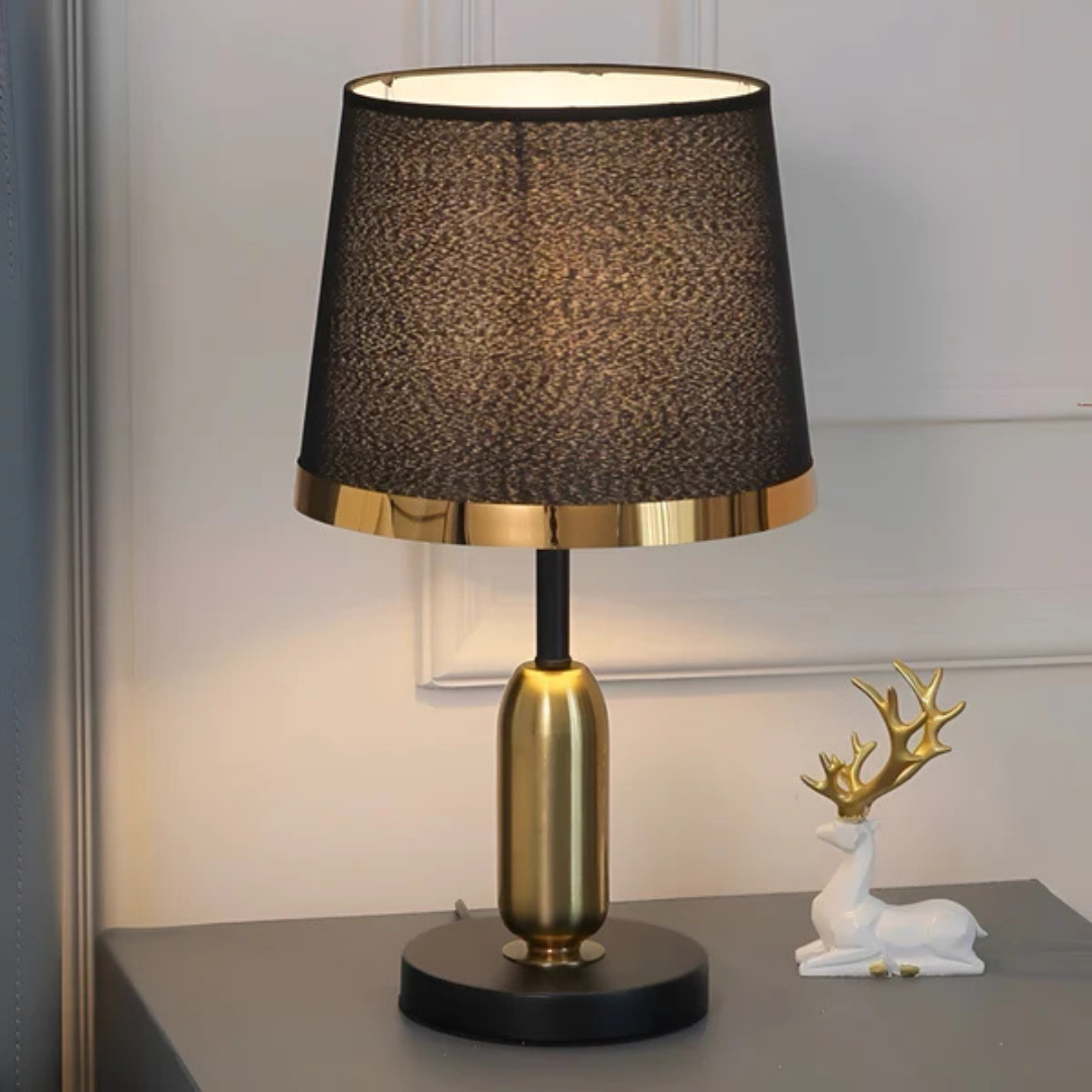 Tafellamp Zwart & Goud – Vintage Retro Sfeerlamp voor Woonkamer