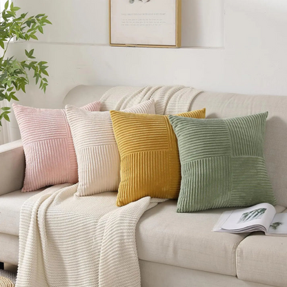 Kussenhoezen Ribfluweel – Luxe Sierkussenhoezen voor Bank & Bed