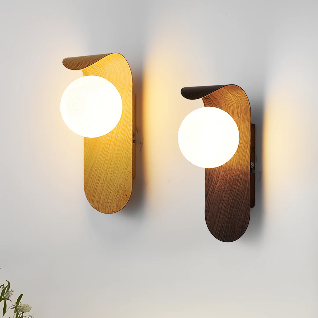 Icar Wandlamp Hout LED – Scandinavische Minimalistische Bedlamp
