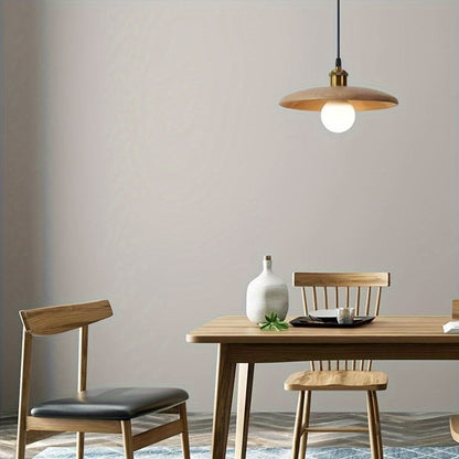 Hanglamp Massief Hout – Scandinavische Houten Plafondlamp voor Eetkamer