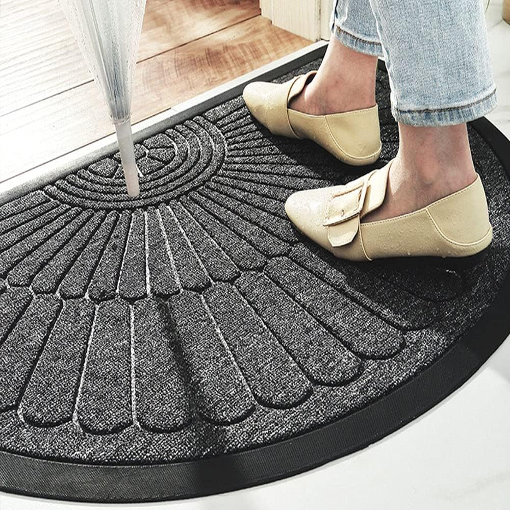 Deurmat Rubber Antislip – Halfronde Deurmat voor Voordeur & Entree