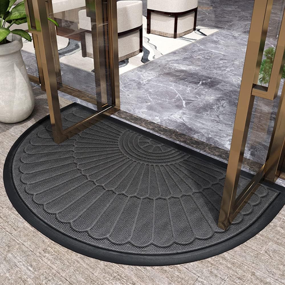 Deurmat Rubber Antislip – Halfronde Deurmat voor Voordeur & Entree