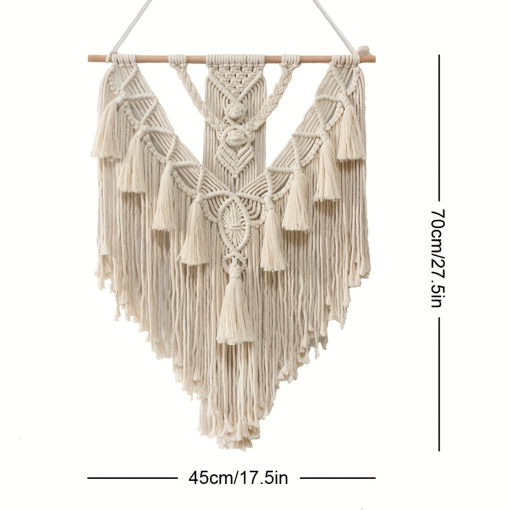 Macramé Wandkleed – Handgemaakte Boho Wanddecoratie voor Woonkamer & Slaapkamer