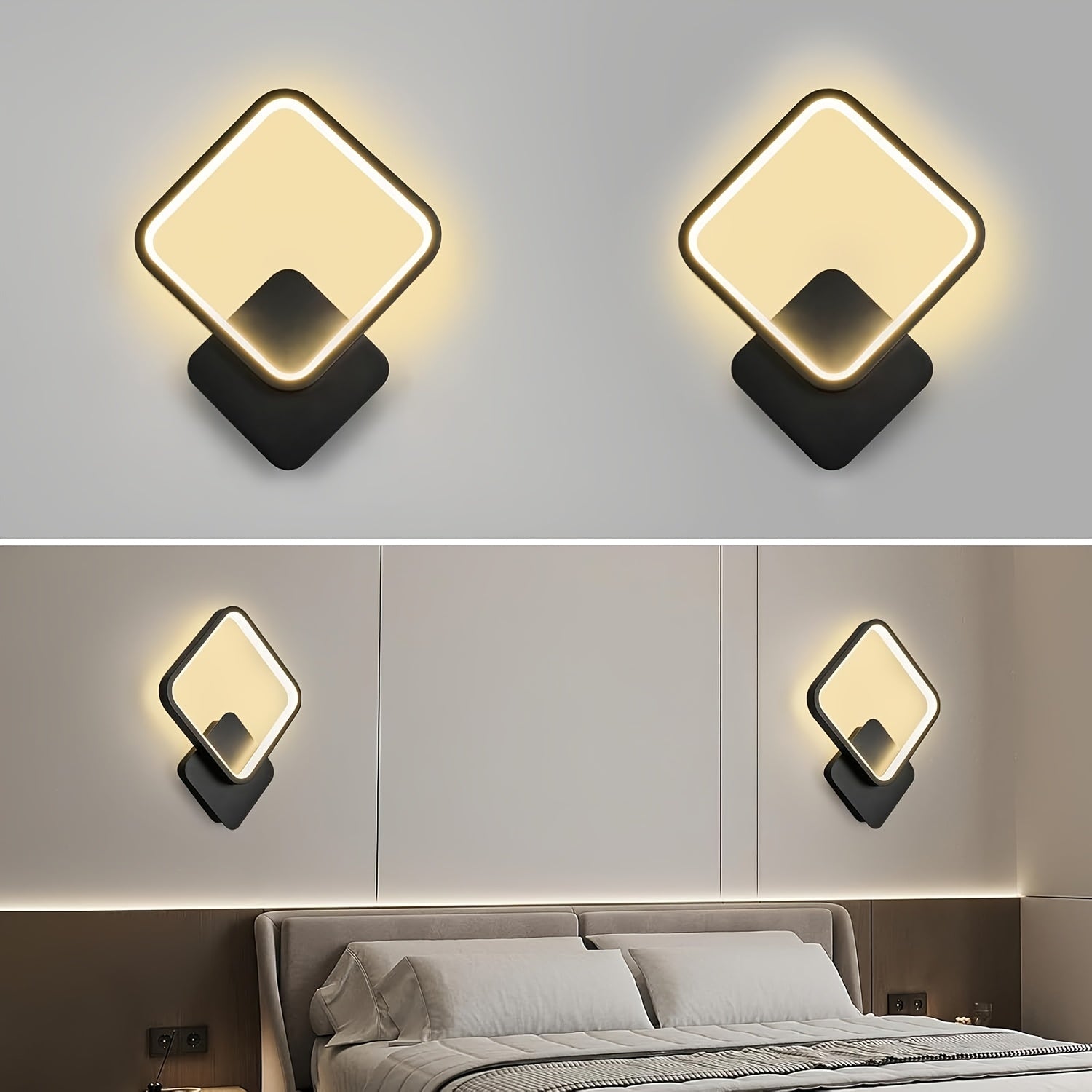 Wandlamp Vierkant LED – Minimalistische Geometrische Sfeerlamp voor Woonkamer