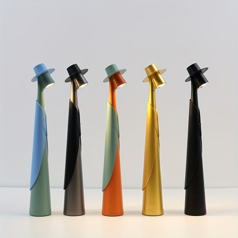 Tafellamp Oplaadbaar Hoedvorm – Creatieve Dimbare LED Bureaulamp met Touch