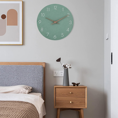 Wandklok Hout Minimalistisch – Moderne Stille Wandklok voor Woonkamer & Keuken
