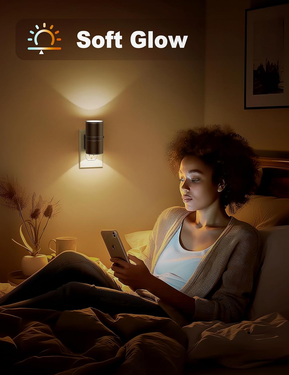Nachtlampje LED Dimbaar – Slim Stopcontact Sfeerlampje voor Slaapkamer & Kinderkamer