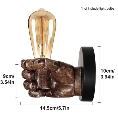 Wandlamp Hand Industrieel – Bijzondere Resin Sconce voor Woonkamer