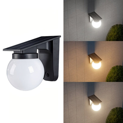 Solar Wandlamp Bol – Dimbare LED Buitenlamp op Zonne-energie voor Gevel & Tuin