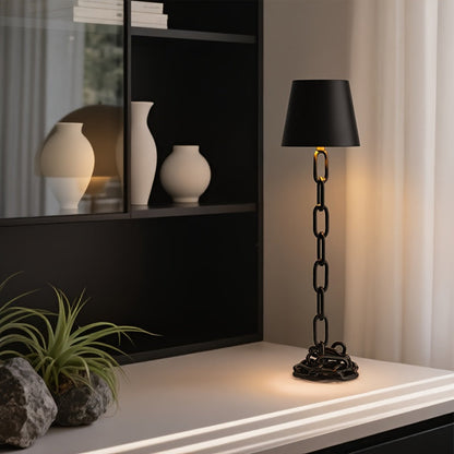 Schakel Tafellamp Industrieel – Oplaadbare Dimbare Touch LED in Mat Zwart