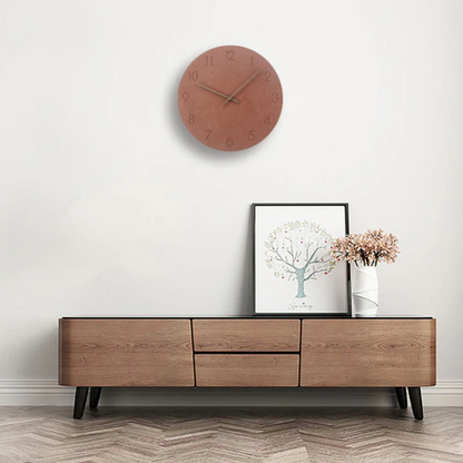 Wandklok Hout Minimalistisch – Moderne Stille Wandklok voor Woonkamer & Keuken