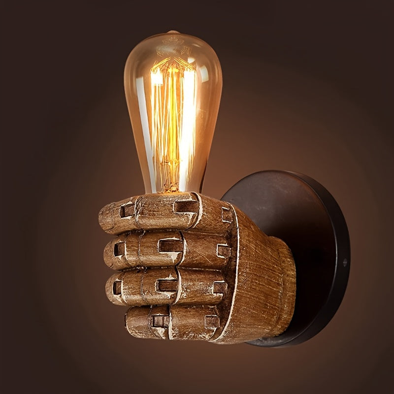 Wandlamp Hand Industrieel – Bijzondere Resin Sconce voor Woonkamer