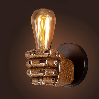 Wandlamp Hand Industrieel – Bijzondere Resin Sconce voor Woonkamer