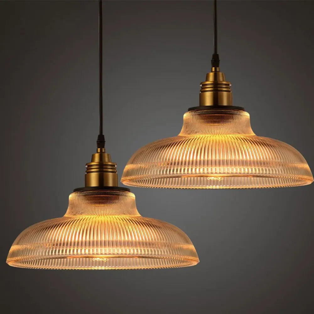 Hanglamp Ribbelglas – Elegante Glazen Pendel voor Eettafel & Hal