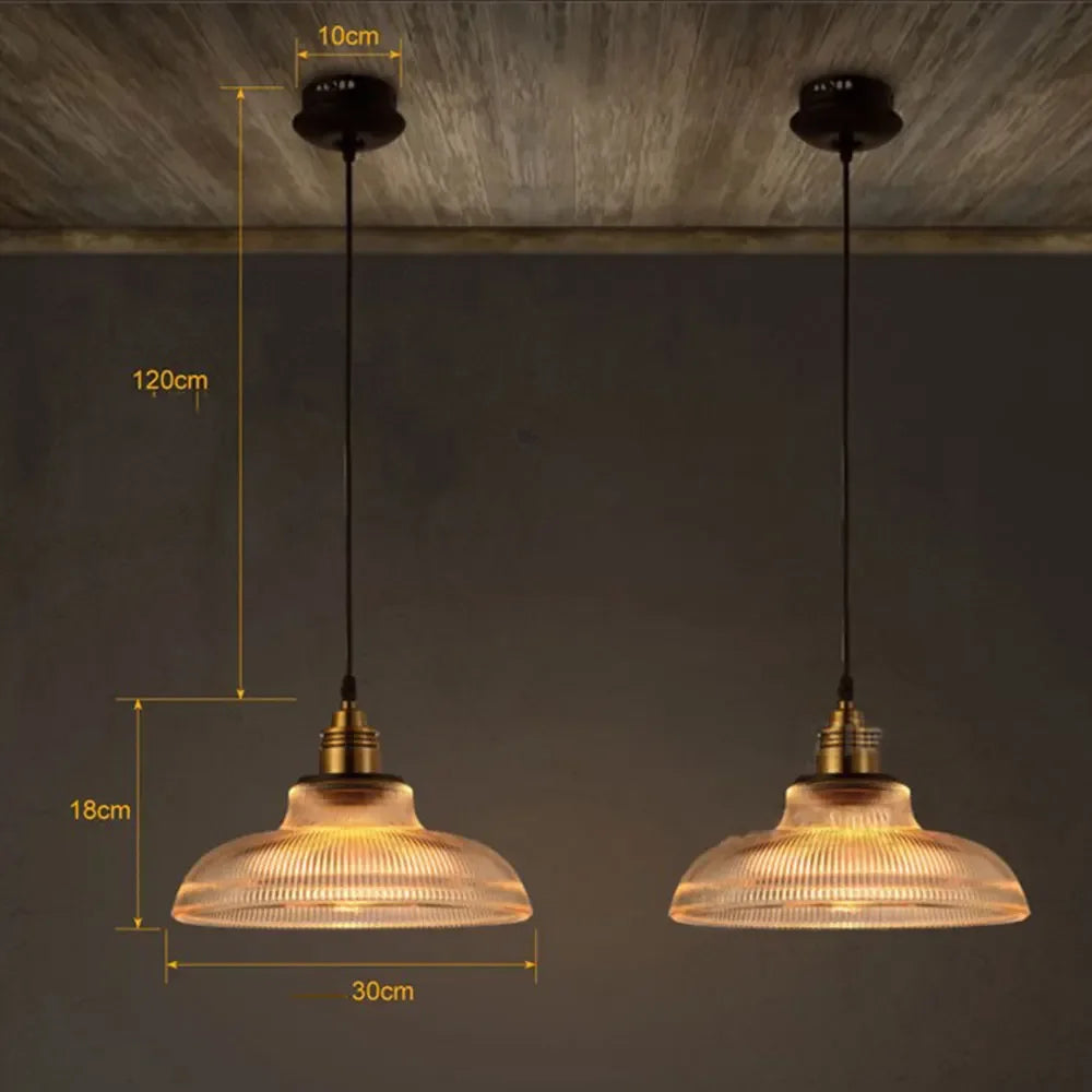 Hanglamp Ribbelglas – Elegante Glazen Pendel voor Eettafel & Hal