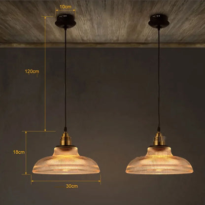 Hanglamp Ribbelglas – Elegante Glazen Pendel voor Eettafel & Hal