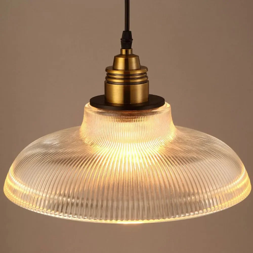 Hanglamp Ribbelglas – Elegante Glazen Pendel voor Eettafel & Hal