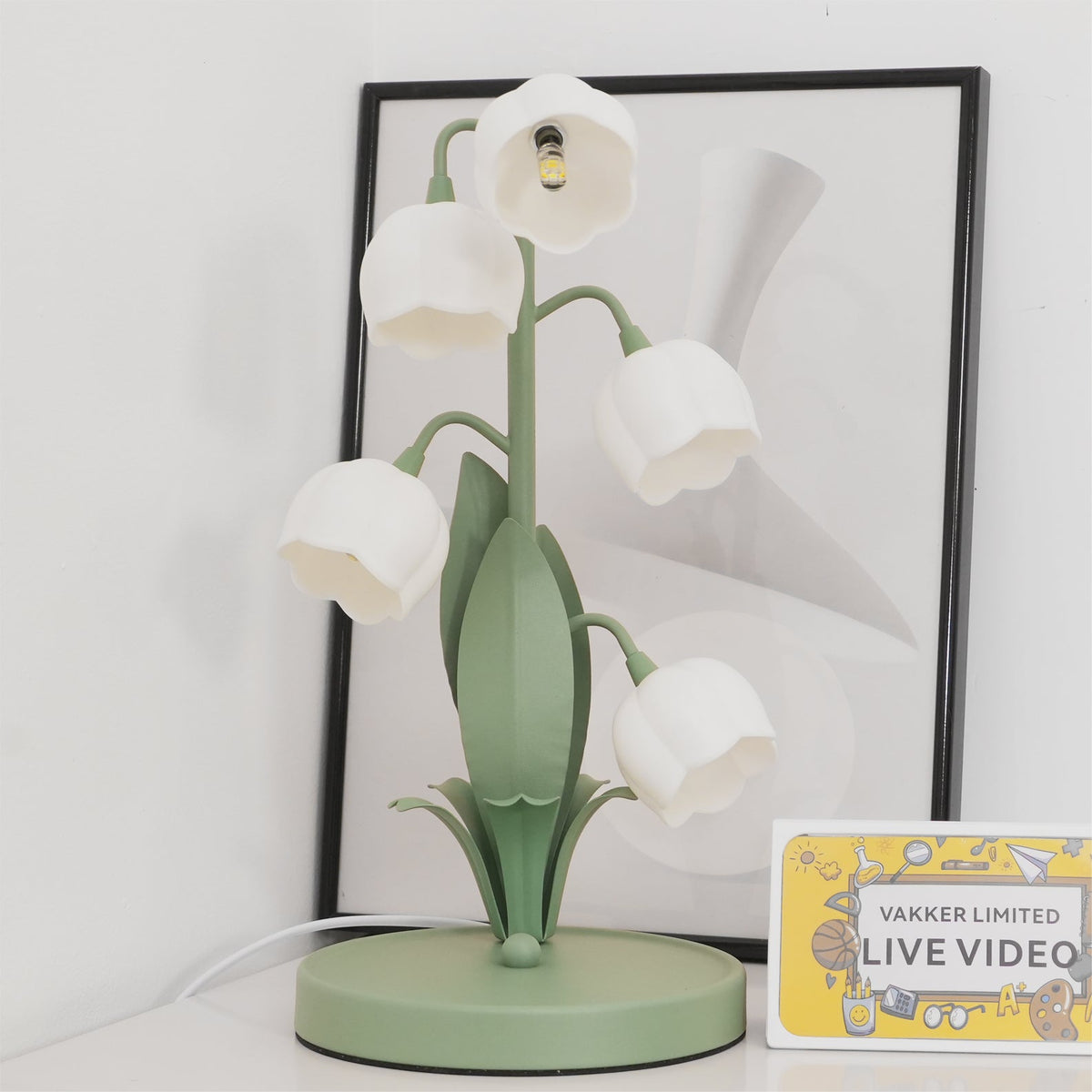 Tafellamp Orchidee – Elegante Bloemvormige Sfeerlamp Ø18 x H36 cm