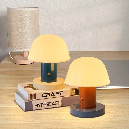 Mushroom Tafellamp Oplaadbaar – Draadloze Dimbare LED Paddenstoellamp met Touch
