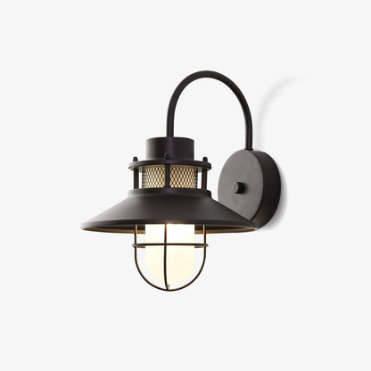 Buitenlamp Wand Industrieel – Waterdichte Zwarte Wandlamp met Glas voor Gevel
