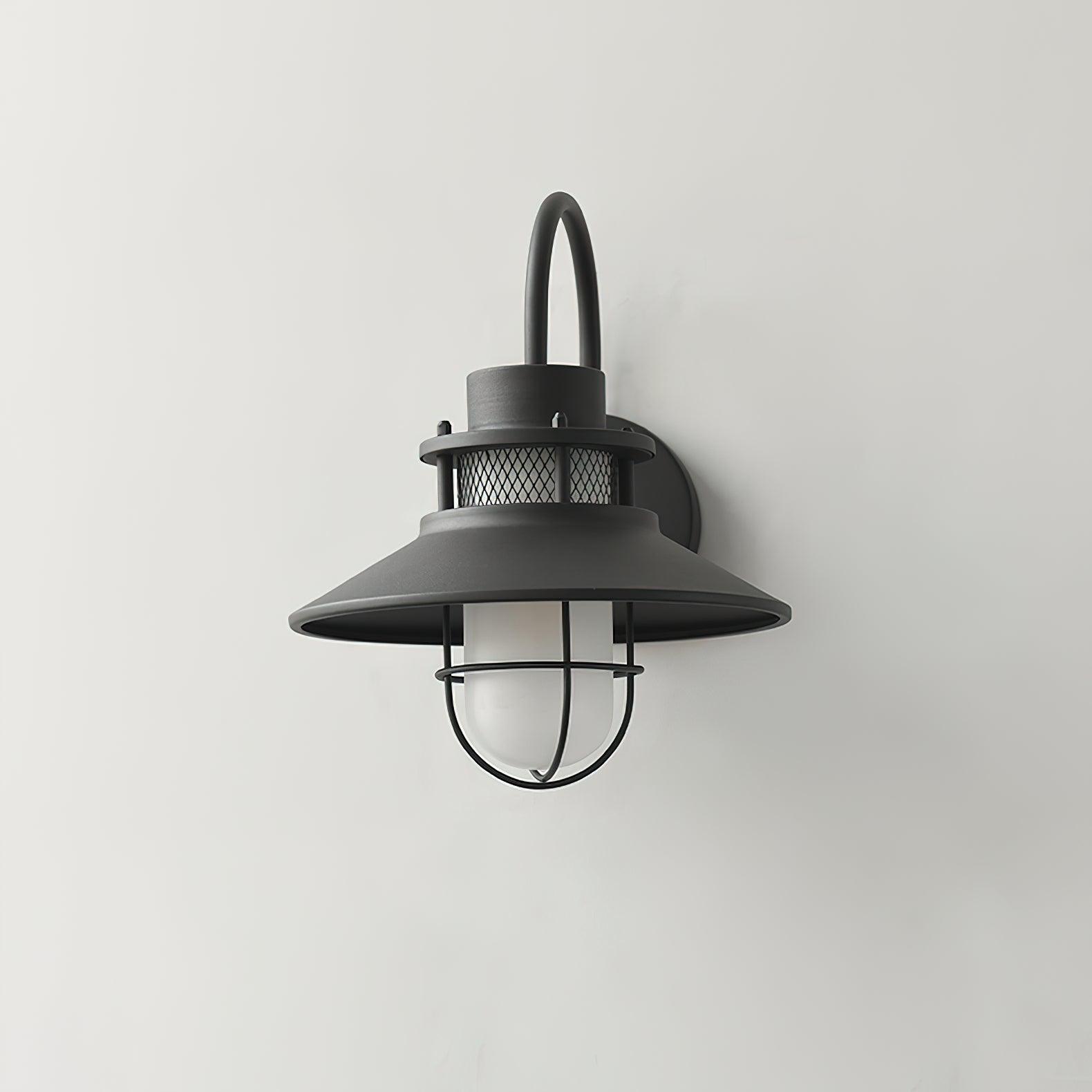 Buitenlamp Wand Industrieel – Waterdichte Zwarte Wandlamp met Glas voor Gevel
