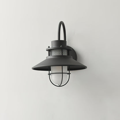 Buitenlamp Wand Industrieel – Waterdichte Zwarte Wandlamp met Glas voor Gevel