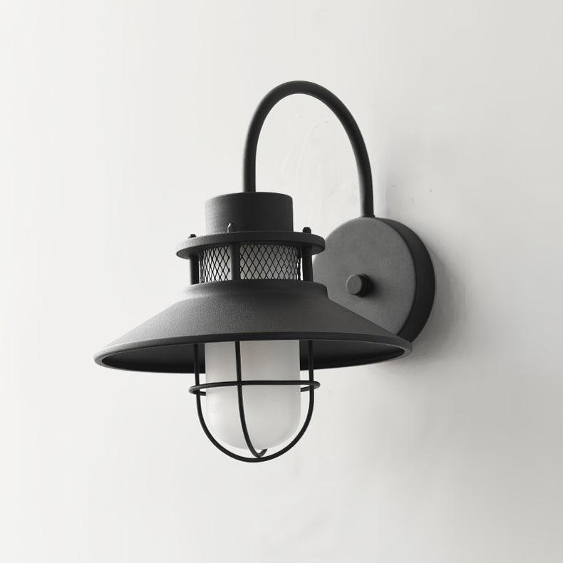 Buitenlamp Wand Industrieel – Waterdichte Zwarte Wandlamp met Glas voor Gevel