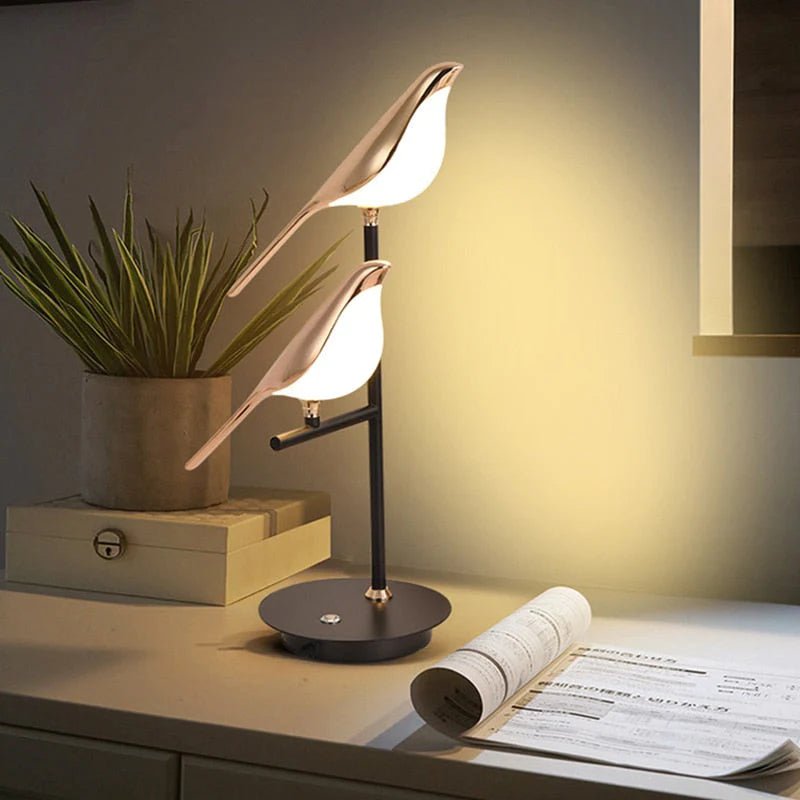 Wandlamp Vogel Goud – Moderne Nordic LED Wandlamp voor Slaapkamer & Woonkamer