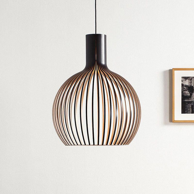 Hanglamp Hout Handgemaakt – Natuurlijke Scandinavische Houten Plafondlamp