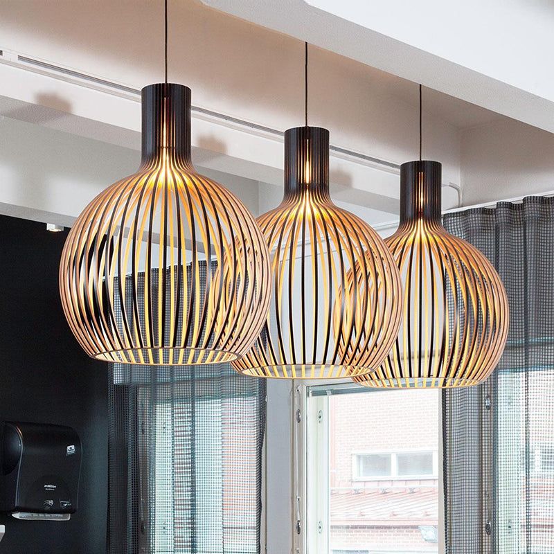 Hanglamp Hout Handgemaakt – Natuurlijke Scandinavische Houten Plafondlamp