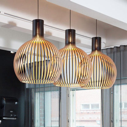 Hanglamp Hout Handgemaakt – Natuurlijke Scandinavische Houten Plafondlamp