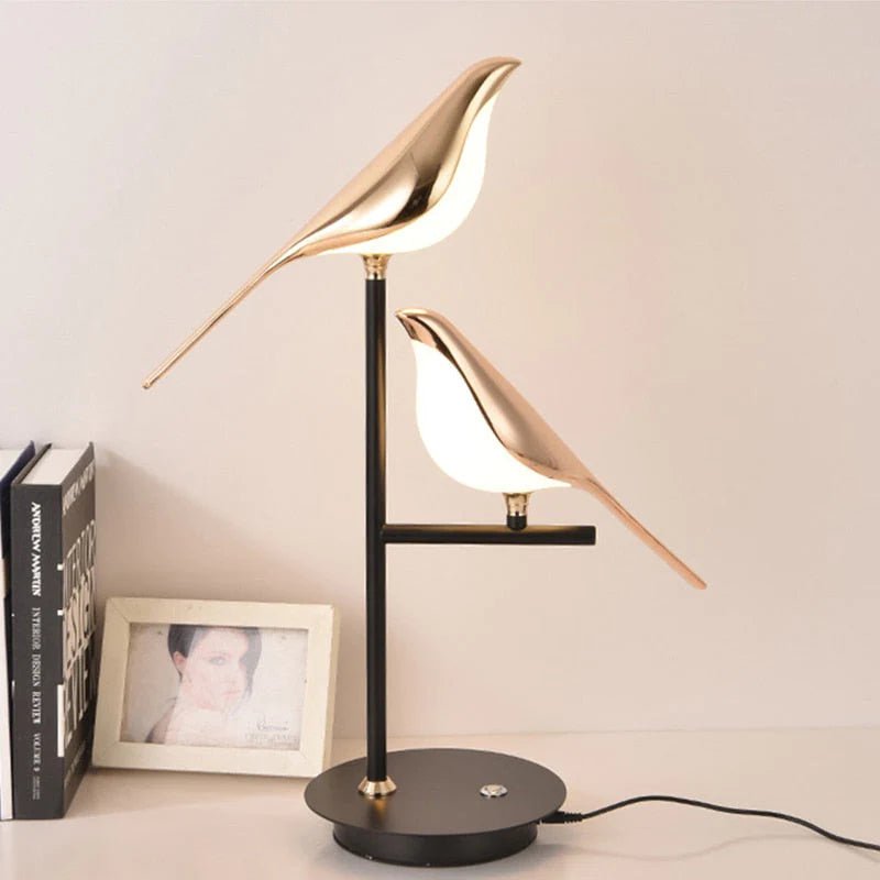 Wandlamp Vogel Goud – Moderne Nordic LED Wandlamp voor Slaapkamer & Woonkamer