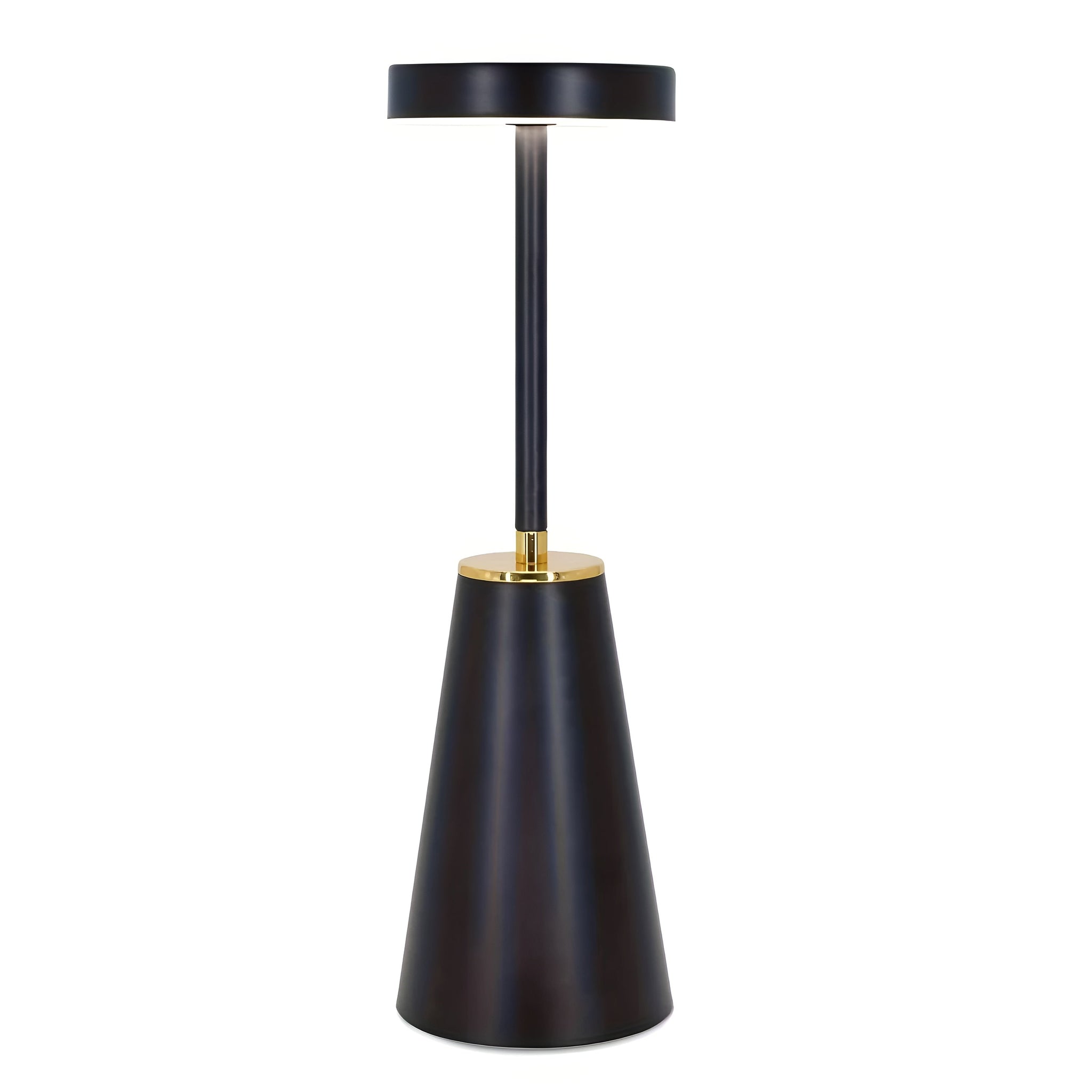 Draadloze Tafellamp Slank – Oplaadbare Touch Sfeerlamp met 3 Lichtkleuren & Gouden Accent