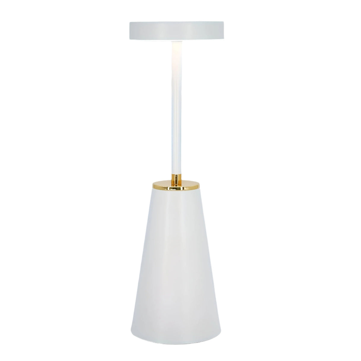 Draadloze Tafellamp Slank – Oplaadbare Touch Sfeerlamp met 3 Lichtkleuren & Gouden Accent