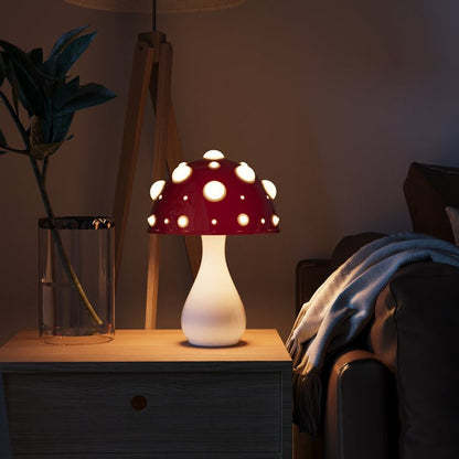 Mushroom Tafellamp Amanita – Dimbare LED Paddenstoellamp, Warm Wit (2 Maten)