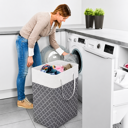 Wasmand 75L Opvouwbaar Waterdicht – Grote Stoffen Waszak met Handvatten