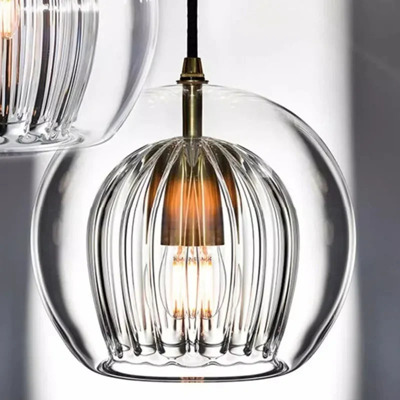 Hanglamp Glazen Bol – Moderne Pendant met Gekleurd Glas voor Eetkamer