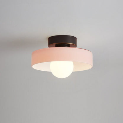 Plafondlamp Bauhaus – Minimalistische Plafonnière met Messing & Glas voor Hal & Slaapkamer