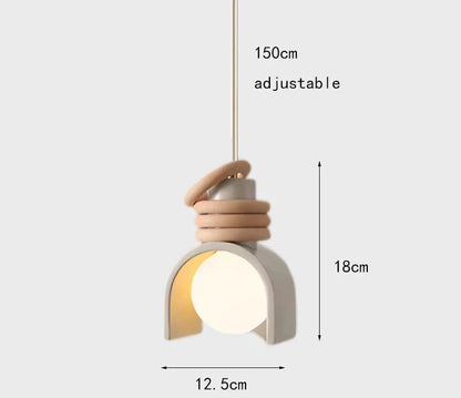 Hanglamp Wabi-Sabi – Japans Minimalistische Resin Plafondlamp voor Eetkamer