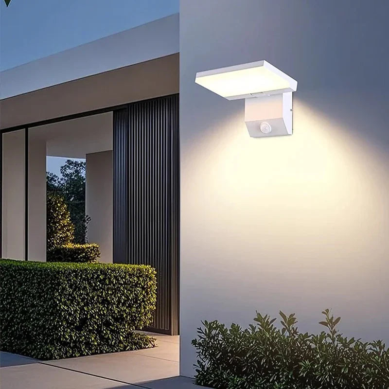 Buitenlamp Wand met Bewegingssensor – IP65 Waterdichte LED Wandlamp voor Gevel