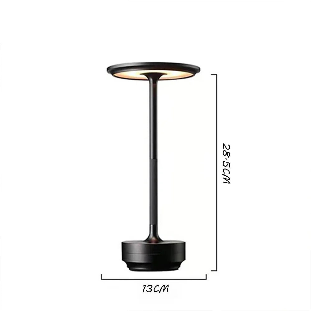 Oplaadbare Tafellamp Touch Dimbaar – Draadloze LED Sfeerlamp van Aluminium