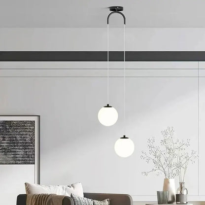 Hanglamp Luna Glazen Bol – Nordic Pendant met 1 of 2 Bollen
