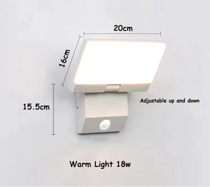 Buitenlamp Wand met Bewegingssensor – IP65 Waterdichte LED Wandlamp voor Gevel