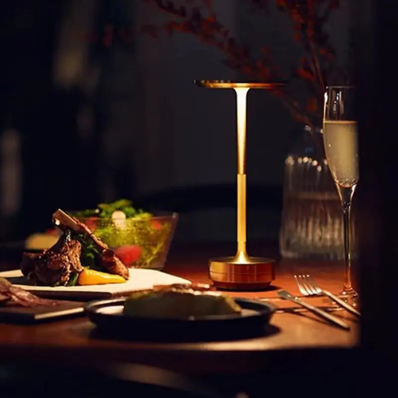 Oplaadbare Tafellamp Touch Dimbaar – Draadloze LED Sfeerlamp van Aluminium