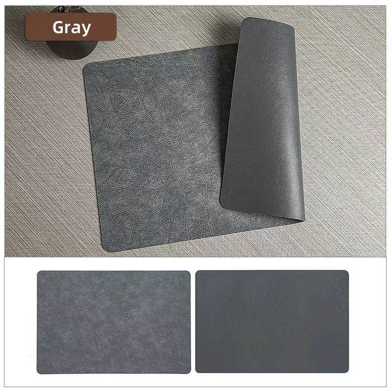 Placemats Dubbelzijdig Leerlook – Hittebestendige Waterdichte Placemats, Set van 4 of 6
