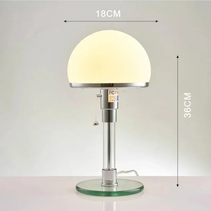 Wilhelm Bauhaus Tafellamp – Designlamp van Glas & Messing