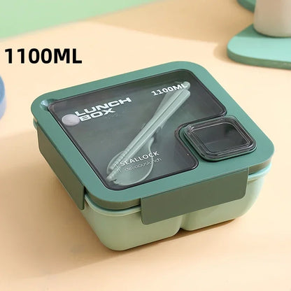 Bento Lunchbox Lekvrij met Bestek – Magnetron- & Vaatwasbestendig, 850 of 1100 ml