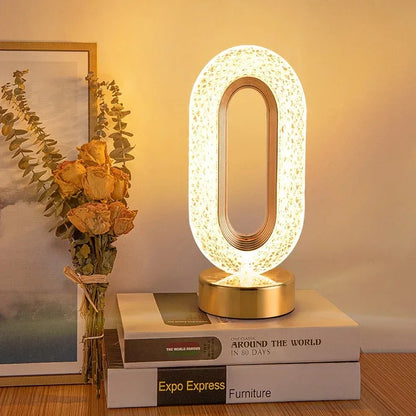 Nachtlampje 3D Kristal LED – Oplaadbare Dimbare Sfeerlamp met Touchbediening