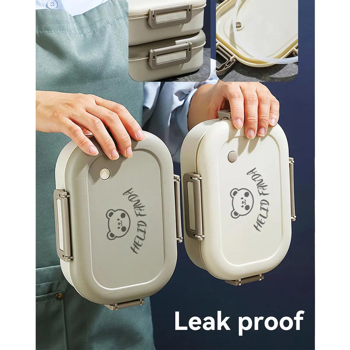 Bento Lunchbox 3 Vakken Lekvrij – Draagbare Broodtrommel voor Werk & School