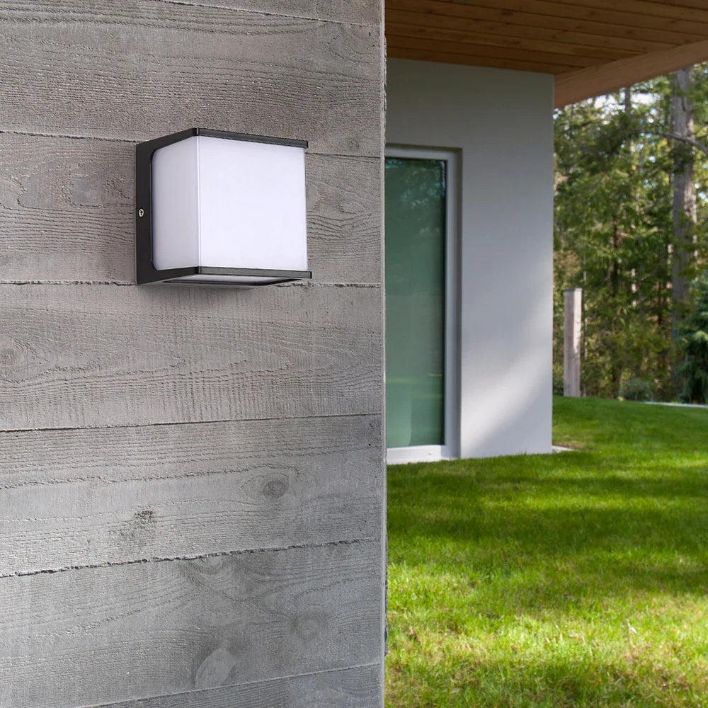 Buitenlamp Wand Kubus – Moderne Waterdichte LED Wandlamp voor Gevel & Tuin